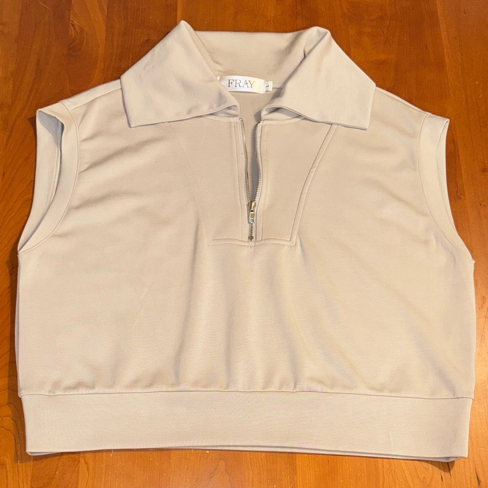 Quarter-zip Sleeveless Top